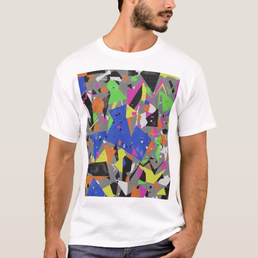 Chaotic Anti-Design Poster | Overlapping Abstract  T-Shirt (Vorderseite)