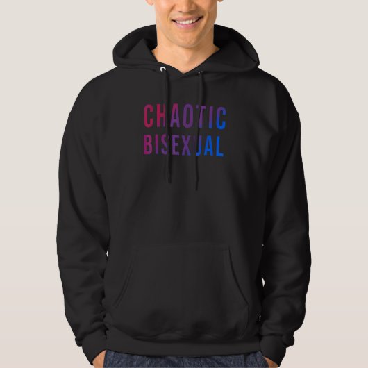 Chaotic Bisexual Bi Lgbt Bisexual Pride Hoodie (Vorderseite)