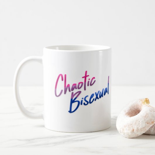 Chaotic Bisexual Kaffeetasse (Mit Donut)