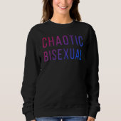 Chaotic Bisexual Rainbow Bi Pride Flag LGBT Pride Sweatshirt (Vorderseite)
