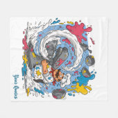 Chaotic Chef With Exploding Mixer Fleecedecke (Vorderseite (Horizontal))
