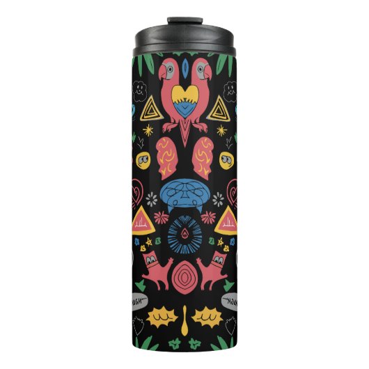 Chaotic Doodle Art Shirt - Spaß Abstrakter Sketch Thermosbecher (Vorderseite)