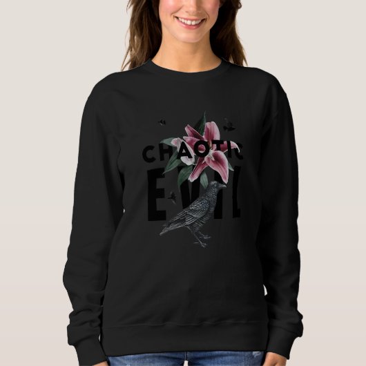 Chaotic Evil Crow Sweatshirt (Vorderseite)