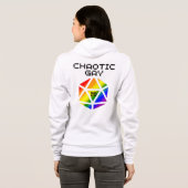 Chaotic Gay D20 - LGBTQ+ Pride DND Hoodie (Schwarz voll)