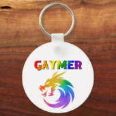 Chaotic Gay D20 - LGBTQ+ Pride DND Schlüsselanhänger (Vorderseite)
