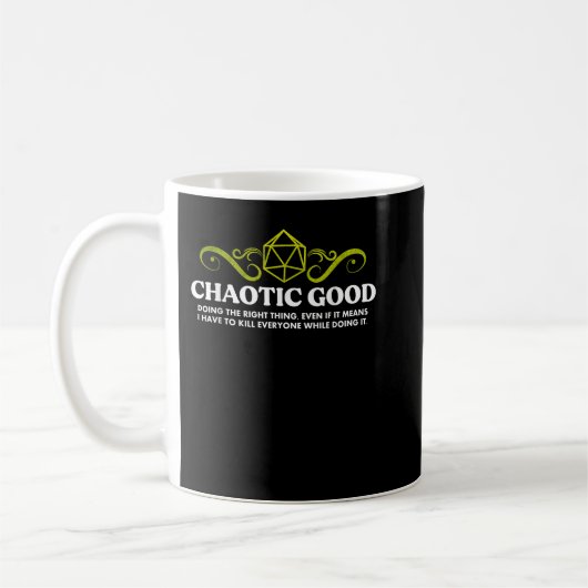 Chaotic Good Roleplay Alignment Kaffeetasse (Links)