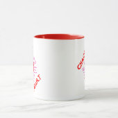 Chaotic Heart Red Liebe Pink Spiral Wilde Romance Tasse (Zentrum)