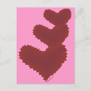Chaotic Heart zerklüftete Kante schlechte Romantik Postkarte