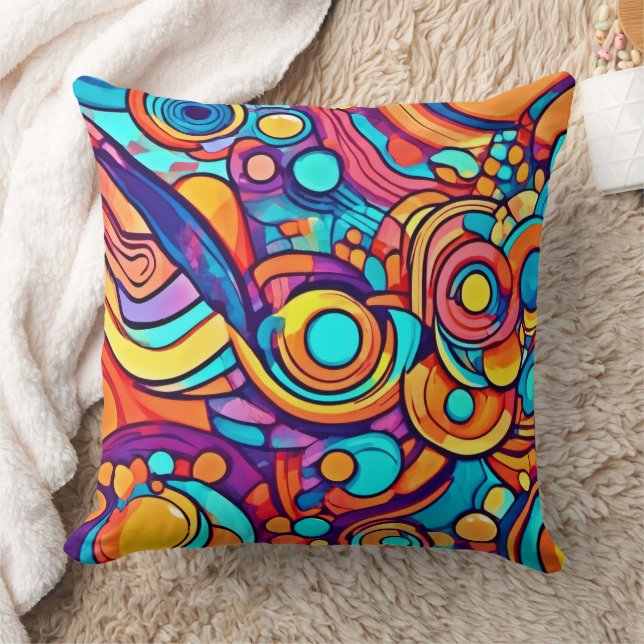 Chaotic Joyful Color Dance Kissen (Decke)