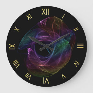 Chaotic Rainbow Wall Clock Große Wanduhr