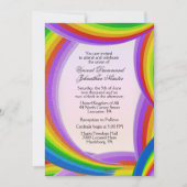 Chaotic Rainbow Wedding Einladungen (Vorderseite)