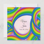 Chaotic Rainbow Wedding Einladungen (Rückseite)
