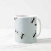 Chaotic Red Ants Stilvolles Muster Kaffeetasse (VorderseiteRechts)