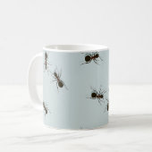Chaotic Red Ants Stilvolles Muster Kaffeetasse (Vorderseite Links)