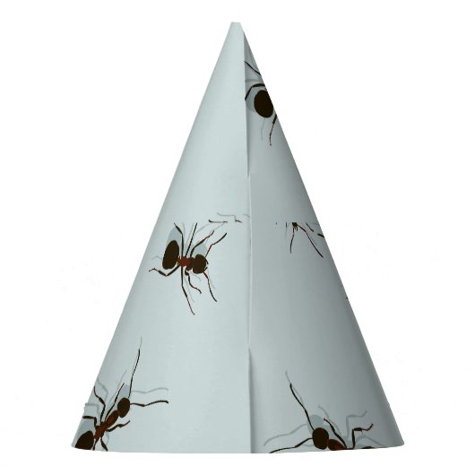 Chaotic Red Ants Stilvolles Muster Partyhütchen (Rückseite)