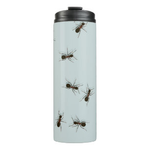 Chaotic Red Ants Stilvolles Muster Thermosbecher