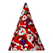 Chaotic Santa Carry Sack Collage Muster Partyhütchen (Rechts)