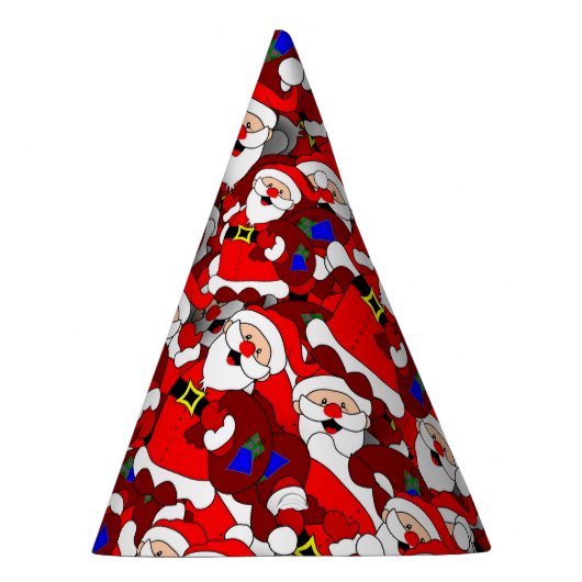 Chaotic Santa Carry Sack Collage Muster Partyhütchen (Rechts)