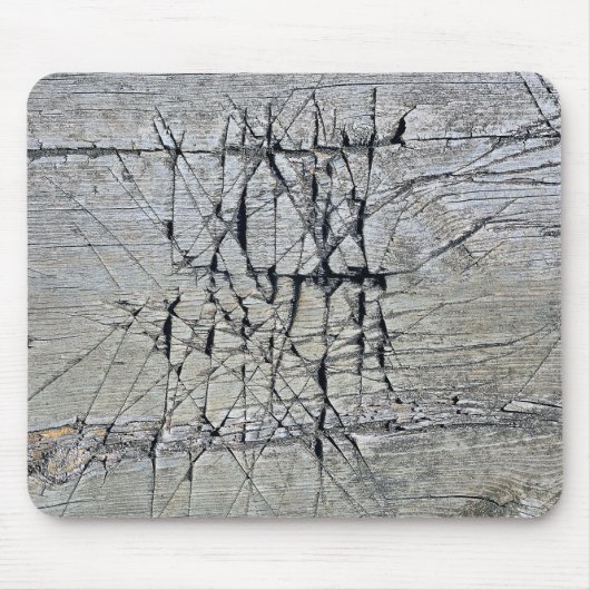 Chaotic Scratch Grooves auf Holz Mousepad (Vorne)