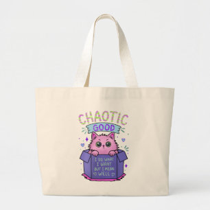 Chaotisch Gute Katze   Ich mache was ich will Jumbo Stoffbeutel