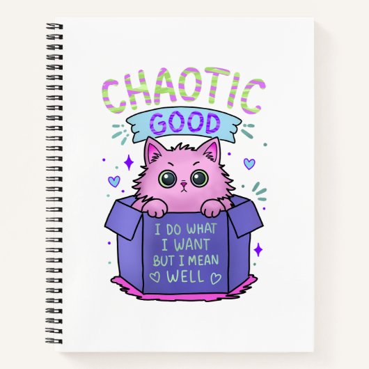 Chaotisch Gute Katze | Ich mache was ich will Notizblock (Vorderseite)