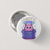 Chaotisch Gute Katze | Ich Tue Was Ich Will Button (Vorne & Hinten)