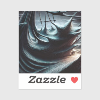 Chaotische dunkle Meere, die von den Sturmwinden g Aufkleber