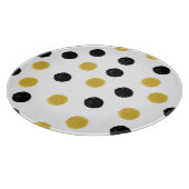 Chaotische Goldpunkte: Vintager Splash. Schneidebrett (Ecke)