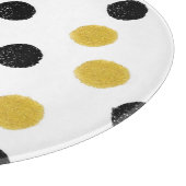 Chaotische Goldpunkte: Vintager Splash. Schneidebrett (Ecke)