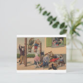 Chaotische Katzen, Gymnastikklammer, Repro Postcar Postkarte (Stehend Vorderseite)