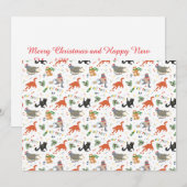 Chaotische Katzen-Weihnachtsfeier Feiertagskarte (Vorne/Hinten)