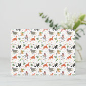 Chaotische Katzen-Weihnachtsfeier Feiertagskarte (Stehend Vorderseite)