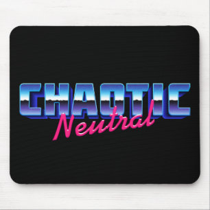 Chaotische neutrale 80er Vibes Mousepad