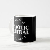 chaotische neutrale Ausrichtung Kinda Care Kinda D Kaffeetasse (Vorderseite Links)