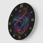 Chaotische Regenbogen-Wanduhr Große Wanduhr (Winkel)