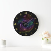 Chaotische Regenbogen-Wanduhr Große Wanduhr (Zuhause)