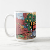 Chaotische Weihnachtskatzen Kaffeetasse (Links)