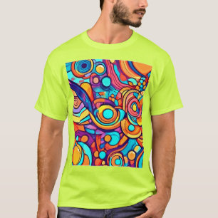 Chaotischer fröhlicher Farbentanz T-Shirt