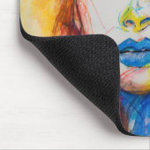 chaotischer, hässlicher, farbiger Crison zeichnend Mousepad (Ecke)