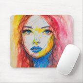 chaotischer, hässlicher, farbiger Crison zeichnend Mousepad (Mit Mouse)