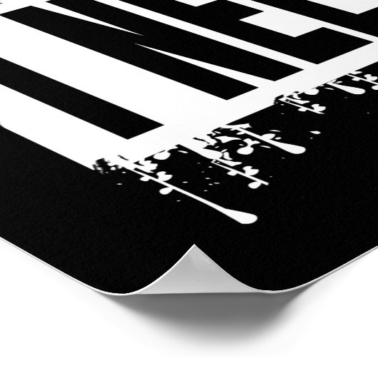 chaotischer Kaffeefluss Poster (Ecke)