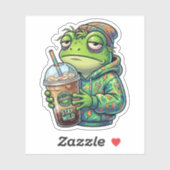Chaotischer Kaffeefrosch-Aufkleber Aufkleber (Blatt)