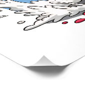 Chaotischer Koch mit explodierendem Mixer Poster (Ecke)