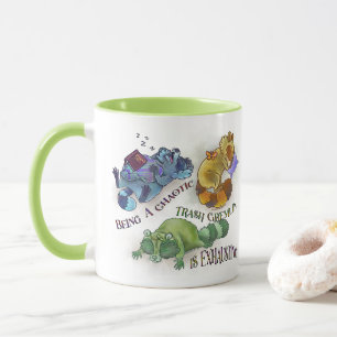 Chaotischer Müllgremlin, schlafende Waschbären Tasse