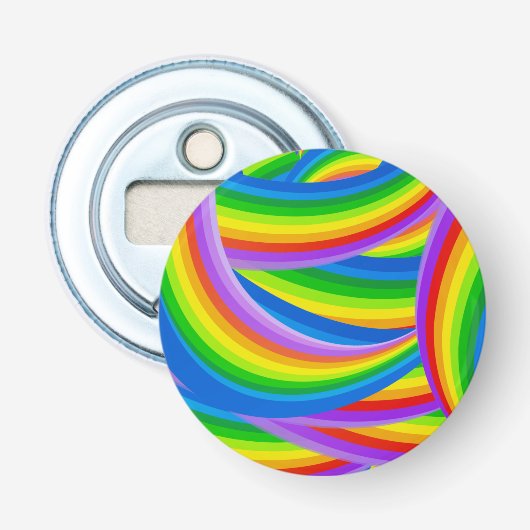 Chaotischer Regenbogen der Farbe Flaschenöffner (Vorderseite)
