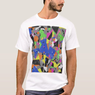 Chaotisches Anti-Design-Plakat   Überlappende Abst T-Shirt