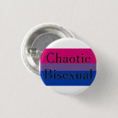 Chaotisches bisexuelles button (Vorne & Hinten)