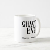 "Chaotisches Übel " Kaffeetasse (VorderseiteRechts)