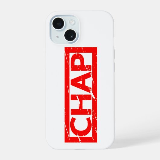 Chap-Stempel iPhone 15 Hülle (Rückseite)