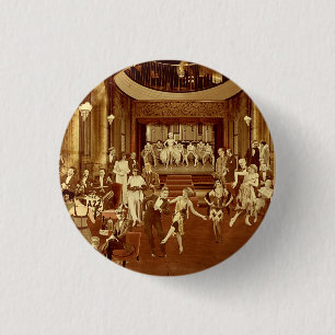 Chapa Art Deco Nachtclub (Goldene Edition) Button